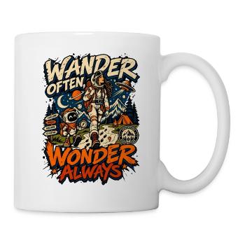 Oft umherwandern, immer staunen - Tasse - Weiß - Rechts