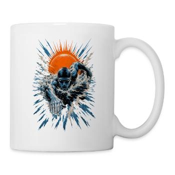 Schwimmen - Tasse - Weiß - Rechts