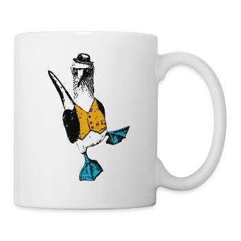 Blautölpel mit Weste - Tasse - Weiß - Rechts
