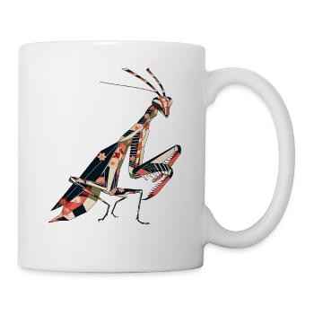 Japanische Origami Gottesanbeterin T für Japan Fan - Tasse - Weiß - Rechts
