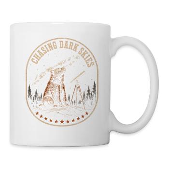  Verfolgung Der Dunklen Himmel Retro Bär - Tasse - Weiß - Rechts