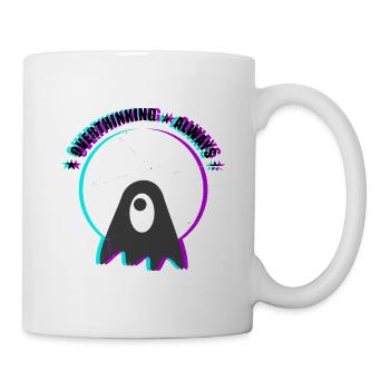 Overthinking Always Ghost Y2K Streetwear T-Shirt - Tasse - Weiß - Rechts