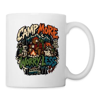 Mehr Camp, weniger Langeweile - Tasse - Weiß - Rechts