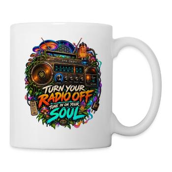 3YE DEPT. Schalten Sie Ihr Radio aus - Tasse - Weiß - Rechts