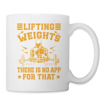 Fitness Motivation Bodybuilder Lifting Weights Gym - Tasse - Weiß - Rechts