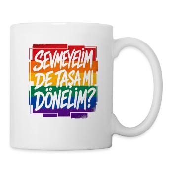 Türkischer Pride Spruch Regenbogen LGBTQ Statement - Tasse - Weiß - Rechts