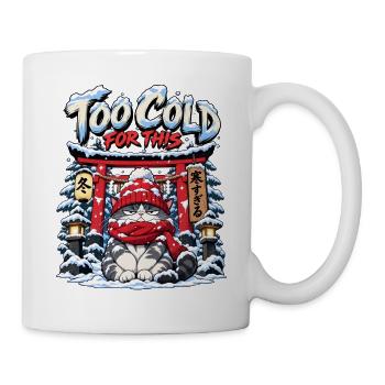 ZuKaltFürDas – Winterkatze Torii - Tasse - Weiß - Rechts