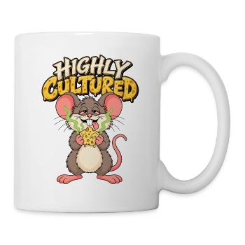 Highly Cultured Maus mit Käse - Tasse - Weiß - Rechts