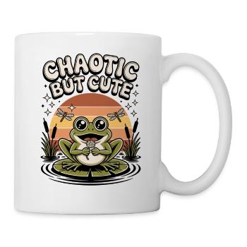 Frosch mit Chaosfaktor – Süßer Frosch - Tasse - Weiß - Rechts