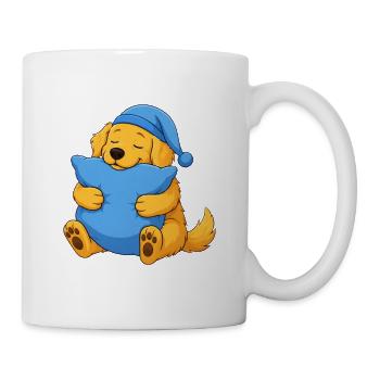 Schläfriger Golden Retriever - Tasse - Weiß - Rechts