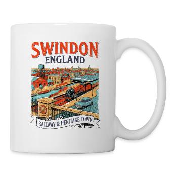 View City Vintage Swindon England Railway - Tasse - Weiß - Rechts