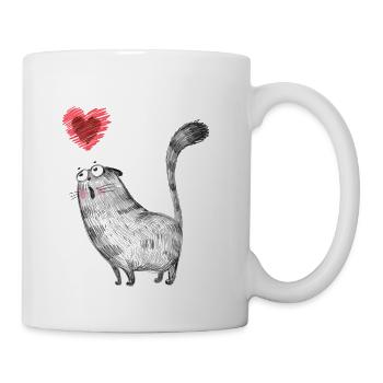 Katzen Katzenmutter Katzenkind Katze Meoww - Tasse - Weiß - Rechts