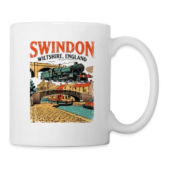 City Vintage Swindon Wiltshire England Railway - Tasse - Weiß - Rechts