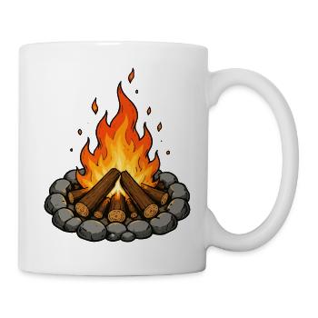 lagerfeuer - Tasse - Weiß - Rechts