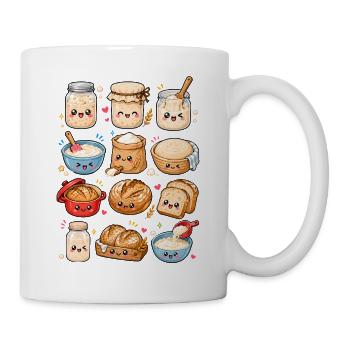 Kawaii Sauerteig | Brot & Backen - Tasse - Weiß - Rechts