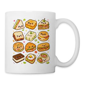 Kawaii Sandwiches | Brotzeit & Snacks - Tasse - Weiß - Rechts