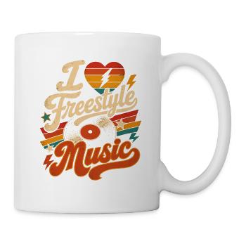 Ich liebe Freestyle-Musik - Tasse - Weiß - Rechts