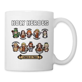 Heiliger Helden, Allerheiligen, westlicher Christ - Tasse - Weiß - Rechts