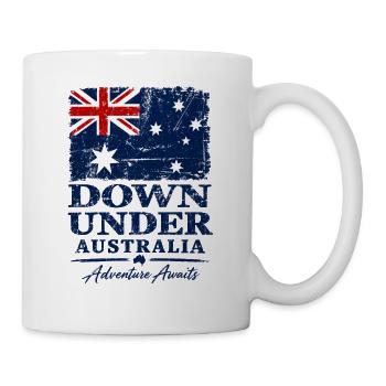 Down Under - Australia - Australien - Aussie - Tasse - Weiß - Rechts