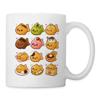 Kawaii Taiyaki | Japanisches Gebäck - Tasse - Weiß - Rechts