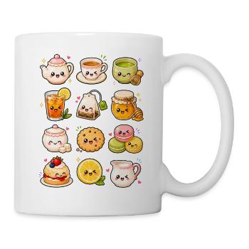 Kawaii Teezeit | Tee, Matcha & Gebäck - Tasse - Weiß - Rechts