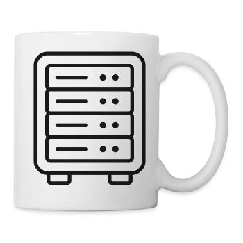 Server-Racklinien-Symbol - Tasse - Weiß - Rechts