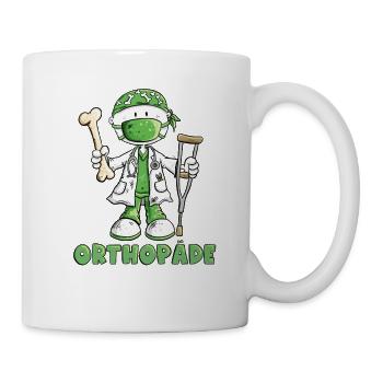 Orthopäde Cartoon Facharzt Geschenk Medizin - Tasse - Weiß - Rechts