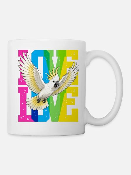 Fliegender Kakadu - Tasse - Weiß