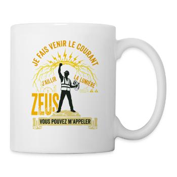Zeus- oder Elektriker-Humorjob - Tasse - Weiß - Rechts
