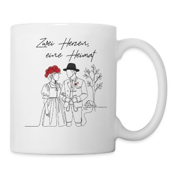Trachtenpaar - Liebe in Tracht! - Tasse - Weiß - Rechts