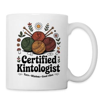 Knitting Lover – Yarn & Stricken Design - Tasse - Weiß - Rechts