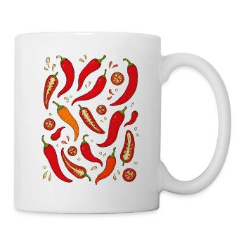 Chili Schoten | Schärfe & Küche - Tasse - Weiß - Rechts