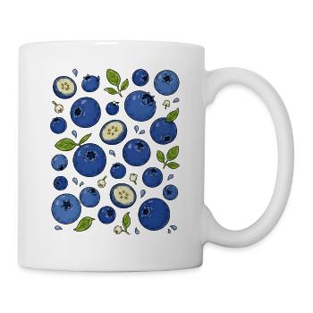 Blaubeeren | Beeren & Botanik - Tasse - Weiß - Rechts