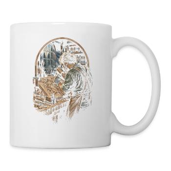 Holzschnitzerei Schnitzen Holzschnitzen - Tasse - Weiß - Rechts