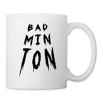 Badminton Typography  - Tasse - Weiß - Rechts