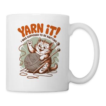 Knitting Lover – Yarn & Stricken Design - Tasse - Weiß - Rechts