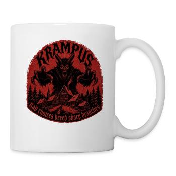 Kramperl T | Krampus Maske | Sagenfigur Krampus - Tasse - Weiß - Rechts