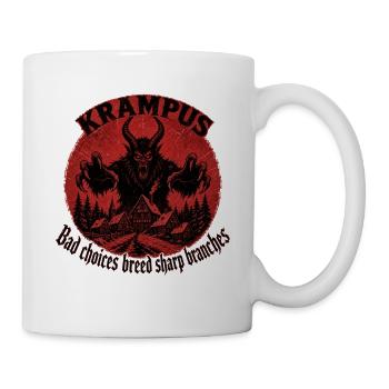 Kramperl Perchtenmaske Krampus Geschenk Nikolaus - Tasse - Weiß - Rechts
