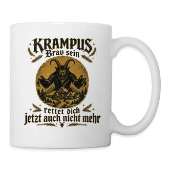 Krampus Maske | Krampus Kostüm Germanische Krampl - Tasse - Weiß - Rechts
