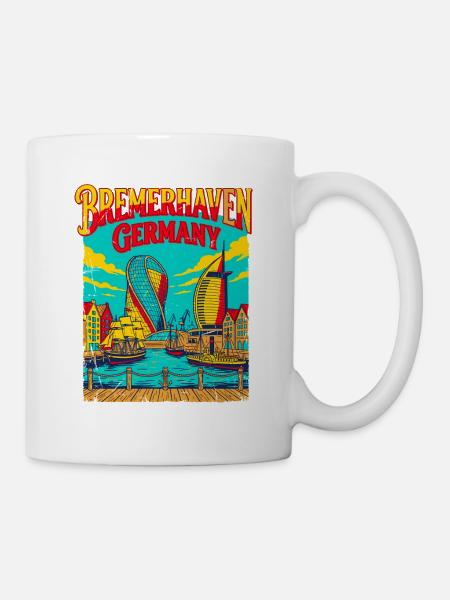 Bremerhaven Germany Waterfront Cityscape Cottbus - Tasse - Weiß