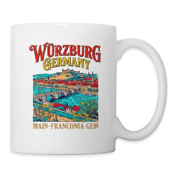 Würzburg Germany Main Franconia Gem Cottbus - Tasse - Weiß - Rechts