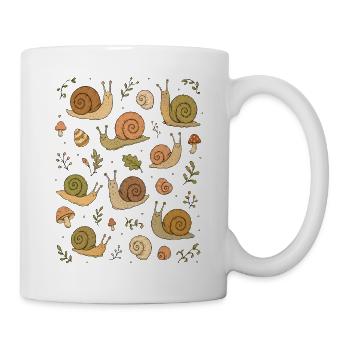 Schnecken | Garten Natur & Wald - Tasse - Weiß - Rechts