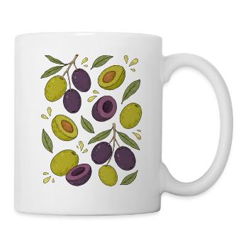 Oliven | Mediterran Botanik & Küche - Tasse - Weiß - Rechts