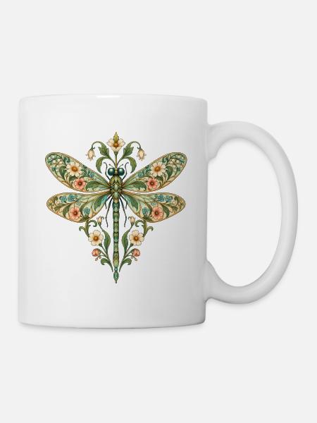 Botanische Wildblumen Wildblume - Tasse - Weiß