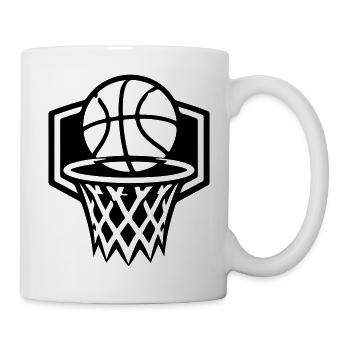 Basketball Korb Symbol - Tasse - Weiß - Rechts