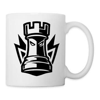 schach turm - Tasse - Weiß - Rechts