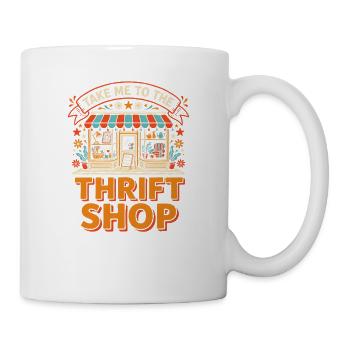 Secondhand-Laden, Vintage-Laden, - Tasse - Weiß - Rechts