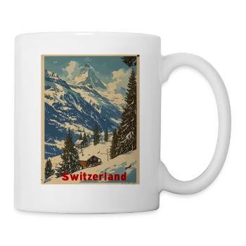  Schweiz Alpen Landschaft mit Matterhorn und - Tasse - Weiß - Rechts