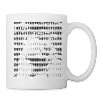 Michelangelo David ASCII-Kunst - Tasse - Weiß - Rechts