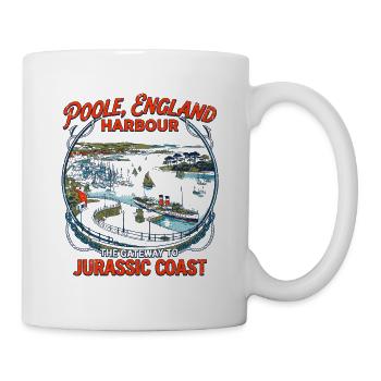 The City Poole England Harbour Gateway To Jurassic - Tasse - Weiß - Rechts